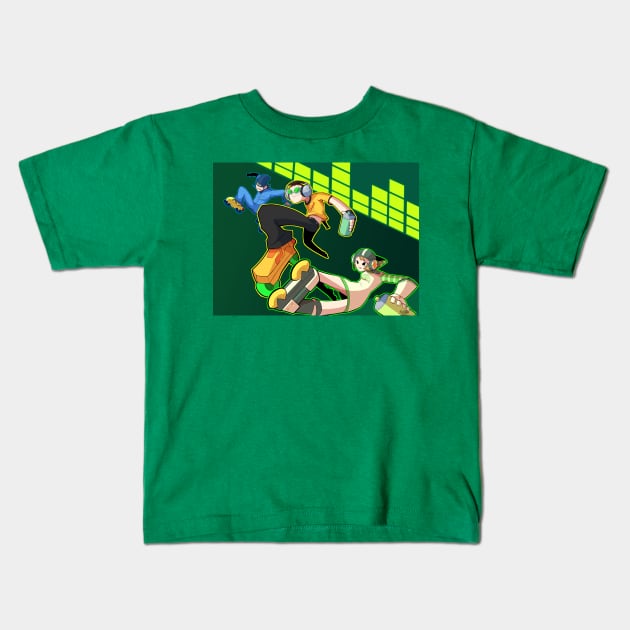 Skating Rebels Kids T-Shirt by StaticBlu